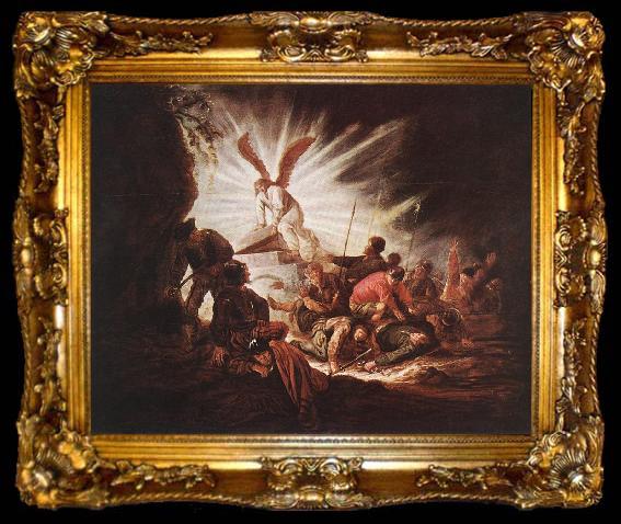 framed  CUYP, Benjamin Gerritsz. The Angel Is Opening Christ